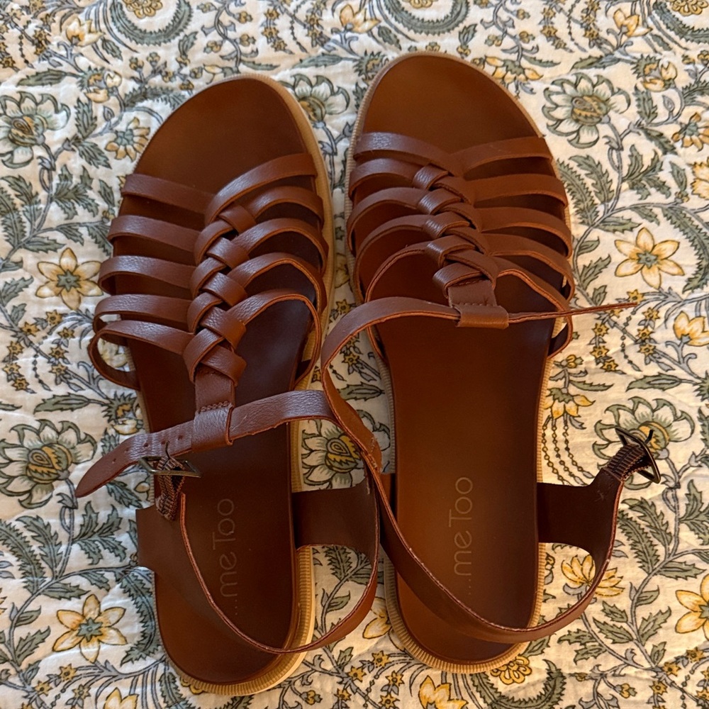 Me Too Chestnut Woven Sandals